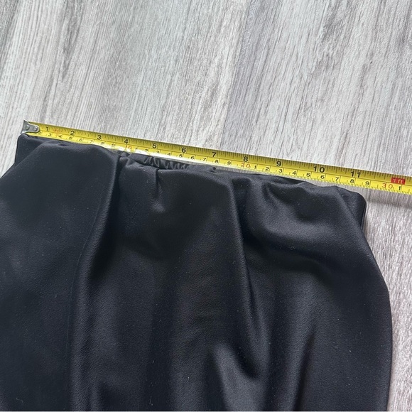 Feather & Bone Black Satin Midi Women's Skirt XS - Picture 4 of 7